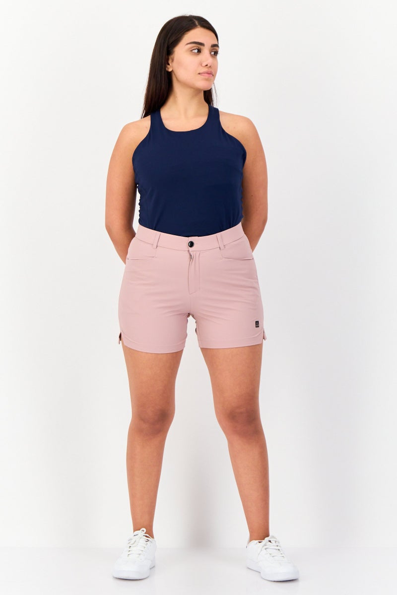 GIORDANO شورتات تشينو للنساء من علامة جي موشن، وردي - Image 2