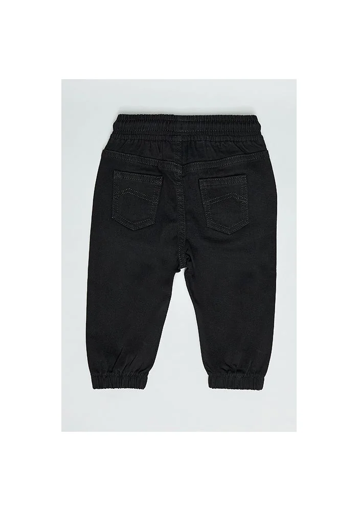 R&b Solid Jogger Jeans with Drawstring Waist