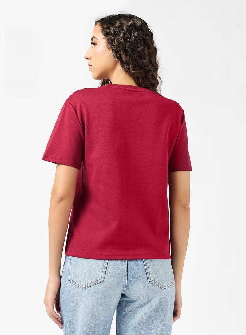 كالفن كلاين Logo Crew Neck T-Shirt