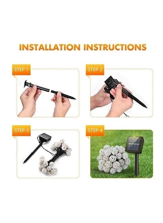 Y&D 20 LED Rattan Ball Outdoor Lights Multi Color  - Image 4