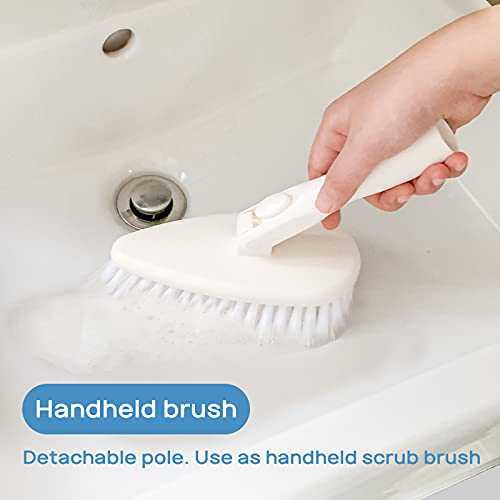 Qaestfy Bathtub Brush Refill Replacement Shower Tub and Tile Cleaning Lock in Place Scrub Brushes Head for Bathroom Wall Floor Scrubbing Compatiable with QAE008 & QAE002 Model QAE007 - Image 2