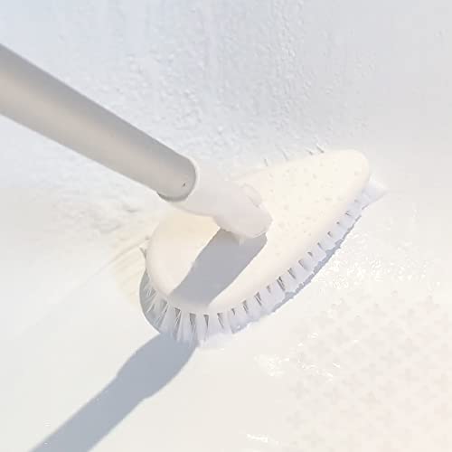 Qaestfy Bathtub Brush Refill Replacement Shower Tub and Tile Cleaning Lock in Place Scrub Brushes Head for Bathroom Wall Floor Scrubbing Compatiable with QAE008 & QAE002 Model QAE007 - Image 5