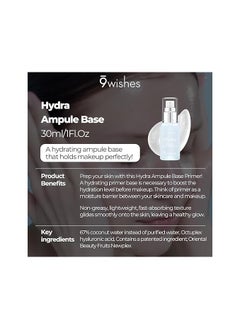 9 wishes Hydra Ampule Base 1.01 fl.oz | Makeup Base Face Primer with 8-layer of Hyaluronic Acid and 55% Coconut Water | Moisturizing Glowing Skin & Long-lasting, Korean Makeup K-beauty - pzsku/ZAA5E4889BADD6ED62E80Z/45/_/1738238924/c080d026-02b5-4c16-b489-2e90191b4c1f