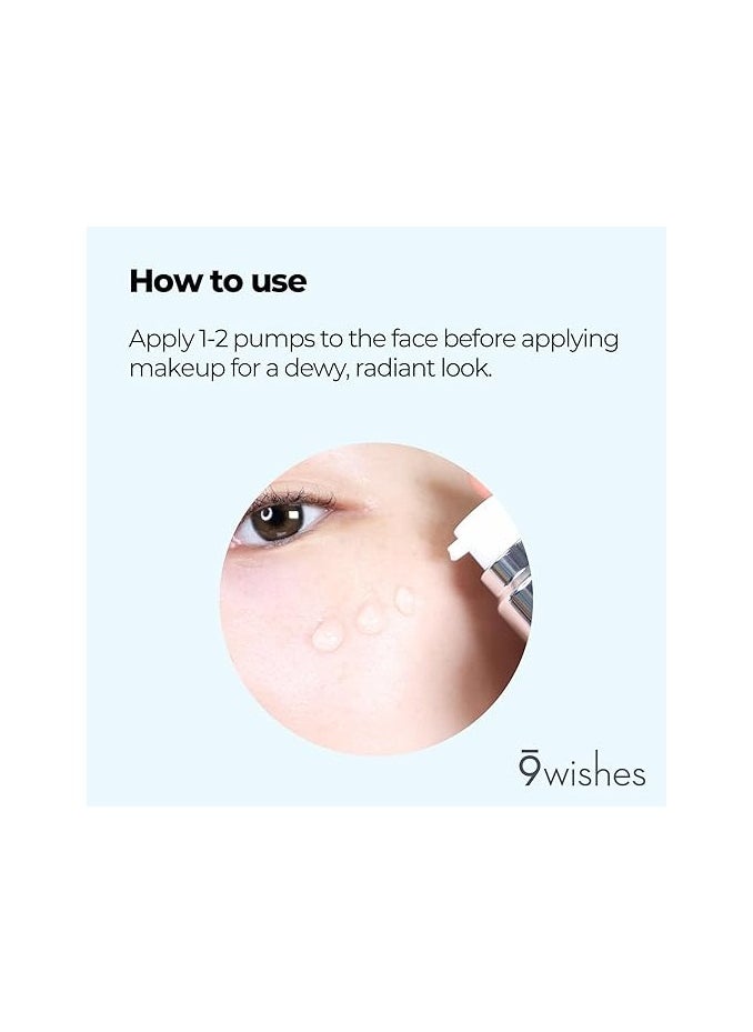 9 ويشز 9 Wishes Hydra Ampule Base 1.01 fl.oz | مكياج أساس برايمر للوجه يحتوي على 8 طبقات من حمض الهيالورونيك و55% من ماء جوز الهند | ترطيب البشرة وإشراقها ومكياج كوري يدوم طويلاً K-beauty  - Image 5