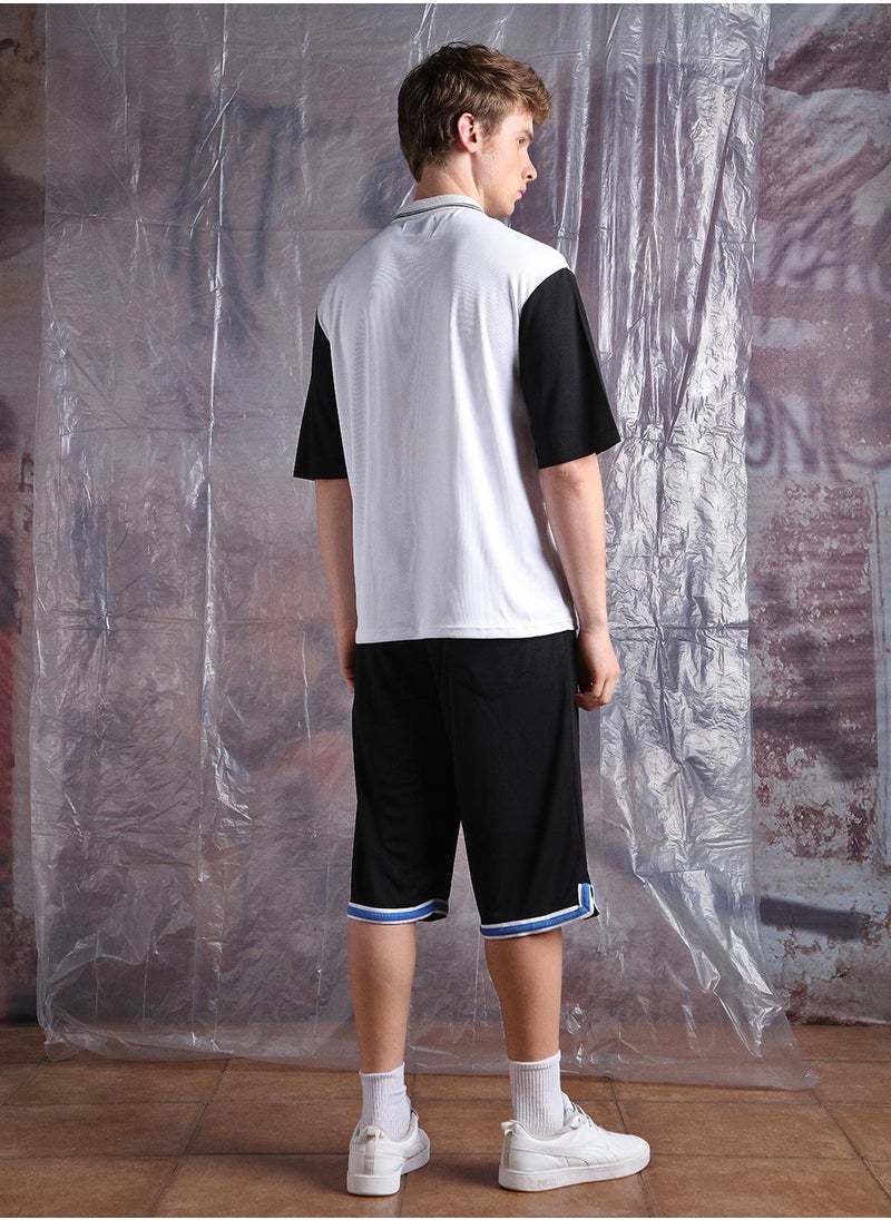 Hubberholme Men Streetletics Printed T-Shirt & Shorts Oversized fit Mesh Co-ord Set  - Image 5