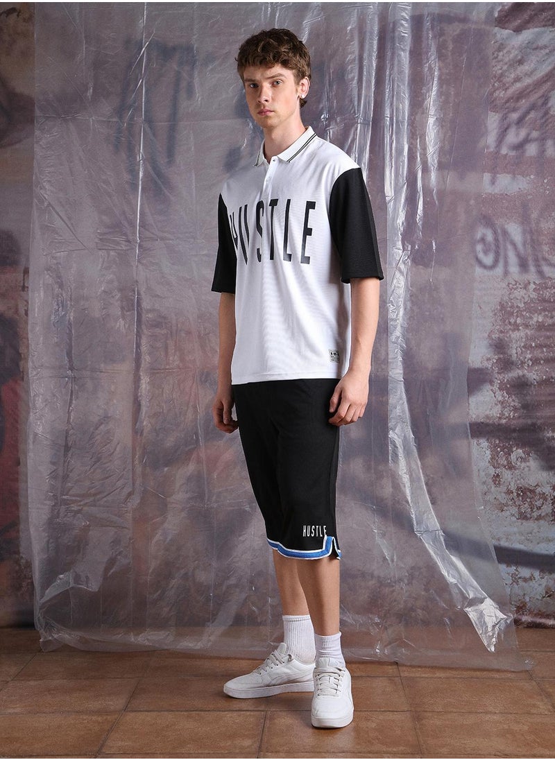 Hubberholme Men Streetletics Printed T-Shirt & Shorts Oversized fit Mesh Co-ord Set  - Image 3
