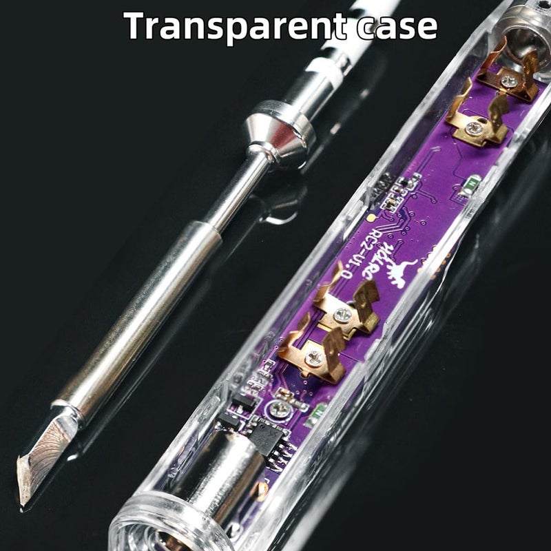 HGLRC RC2 Soldering Iron Kit 65W 24V Portable Outdoor OLED Digital Display Intelligent Temperature for FPV Racing Drone - Image 5