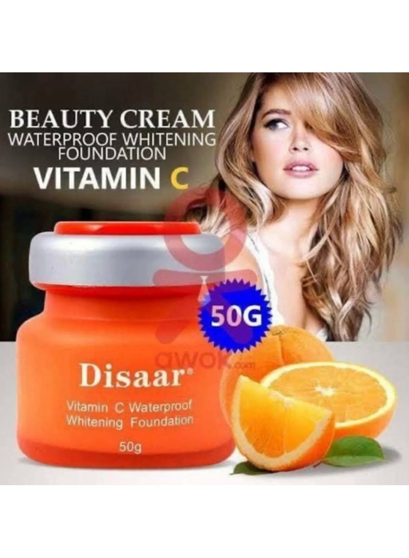 Disaar Vitamin C Whitening Foundation (50g) - Long-Lasting, Waterproof, Spot-Reducing - Image 5