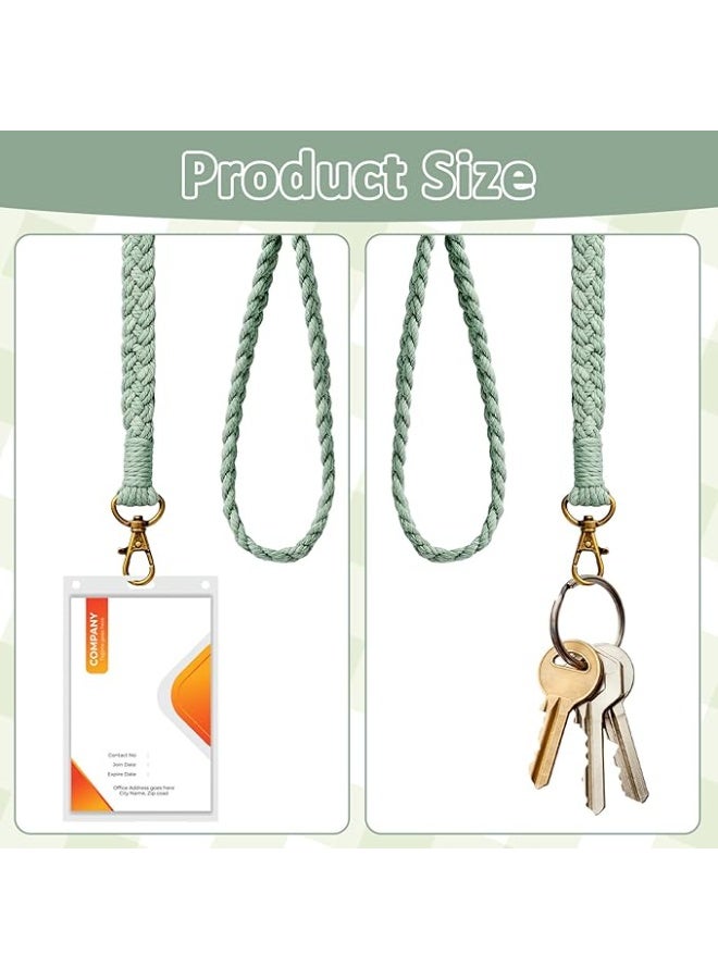 انتيكيانو سلسلة مفاتيح مع حبل قصير للرقبة  سلسلة مفاتيح طويلة الرقبة تأتي مع قطعة واحدة مربعة مع مشبك على شكل حرف D من الفولاذ المقاوم للصدأ لحمل الكروت والمفاتيح وما إلى ذلك - Image 1