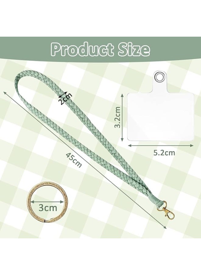 انتيكيانو سلسلة مفاتيح مع حبل قصير للرقبة  سلسلة مفاتيح طويلة الرقبة تأتي مع قطعة واحدة مربعة مع مشبك على شكل حرف D من الفولاذ المقاوم للصدأ لحمل الكروت والمفاتيح وما إلى ذلك - Image 2