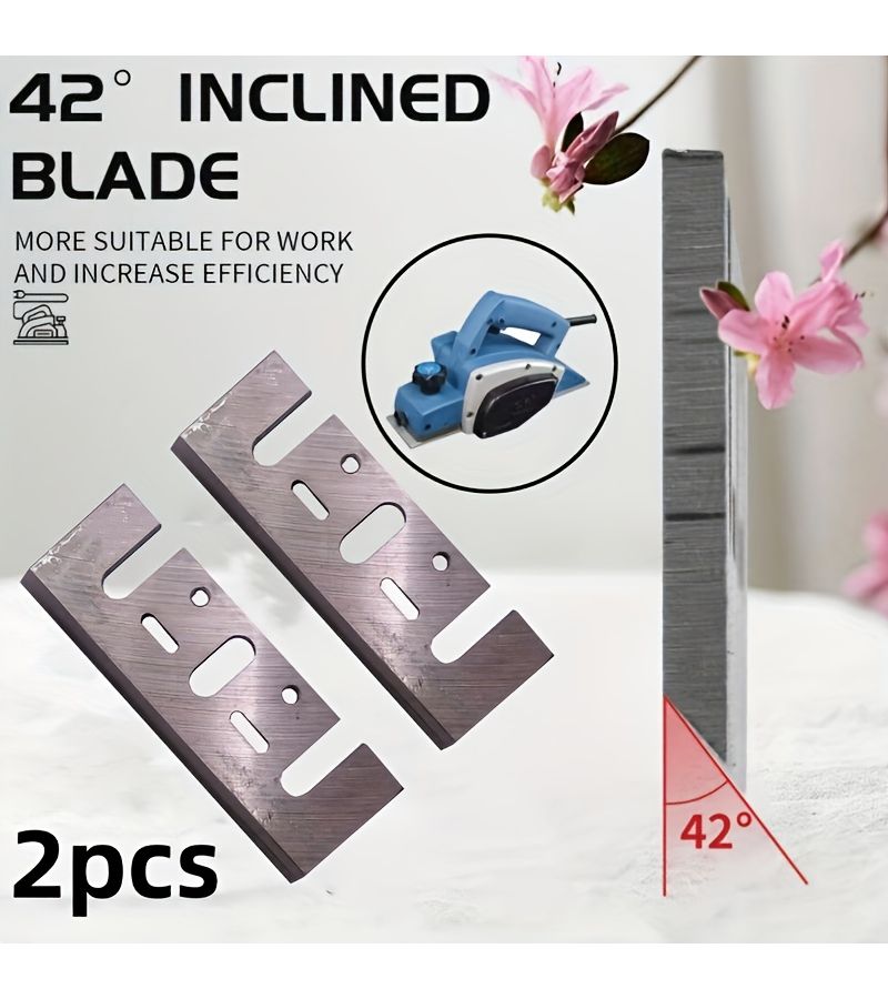 2Pcs Replacement Spare Blades For 1900B Electric Planer 82X29X3Mm - Image 1