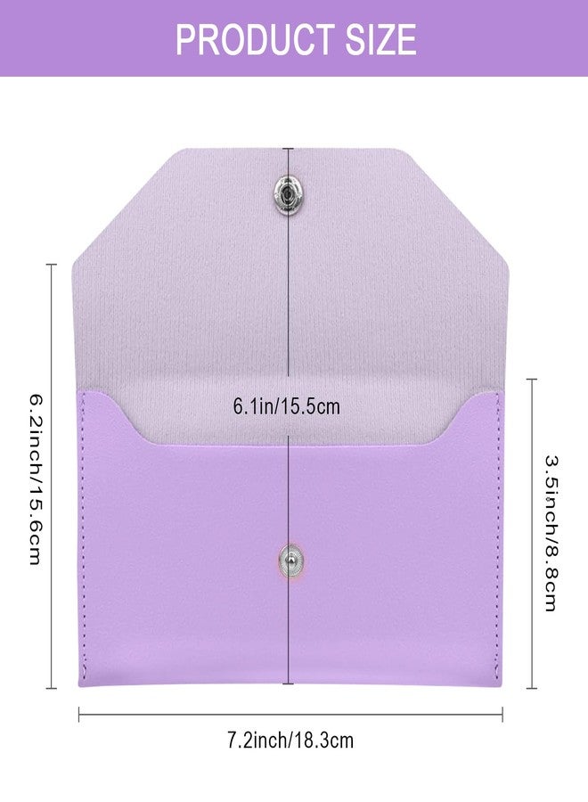 Nolcha Cash Holder Women,Cash Wallets for Women, Reusable Cash Holder Wallet, Men's and Women's Pu Leather Cash Envelope Wallet, Cash Stuffing Wallet for Budget Cash Holder (Purple) - Image 2