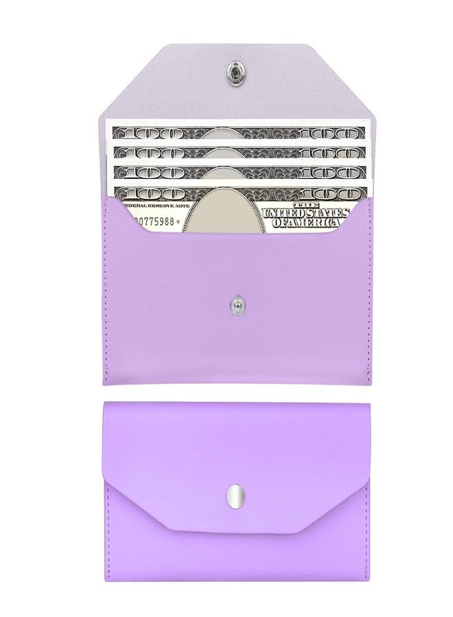 Nolcha Cash Holder Women,Cash Wallets for Women, Reusable Cash Holder Wallet, Men's and Women's Pu Leather Cash Envelope Wallet, Cash Stuffing Wallet for Budget Cash Holder (Purple) - Image 1