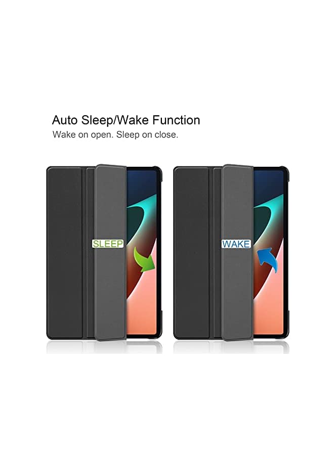 KASTWAVE Case For Xiaomi Mi Pad 5 Pro Tablet Case，Auto Sleep Wake Pu Leather Case Slim Flip Shell Case Cover For Xiaomi Mi Pad 5/Mi Pad 5 Pro (Black) - Image 2