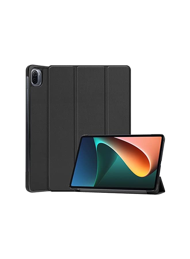 KASTWAVE Case For Xiaomi Mi Pad 5 Pro Tablet Case，Auto Sleep Wake Pu Leather Case Slim Flip Shell Case Cover For Xiaomi Mi Pad 5/Mi Pad 5 Pro (Black) - Image 1