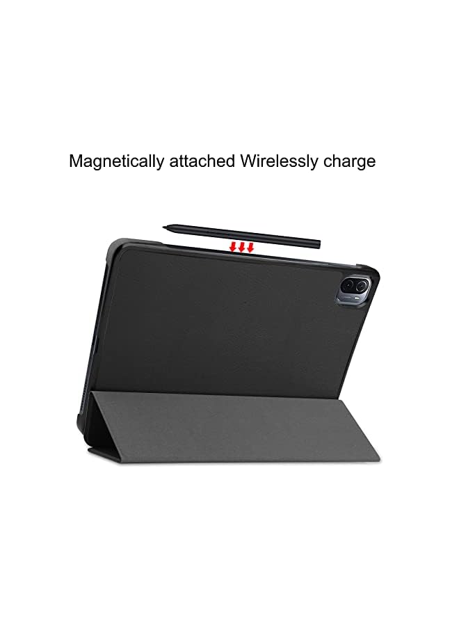 KASTWAVE Case For Xiaomi Mi Pad 5 Pro Tablet Case，Auto Sleep Wake Pu Leather Case Slim Flip Shell Case Cover For Xiaomi Mi Pad 5/Mi Pad 5 Pro (Black) - Image 4