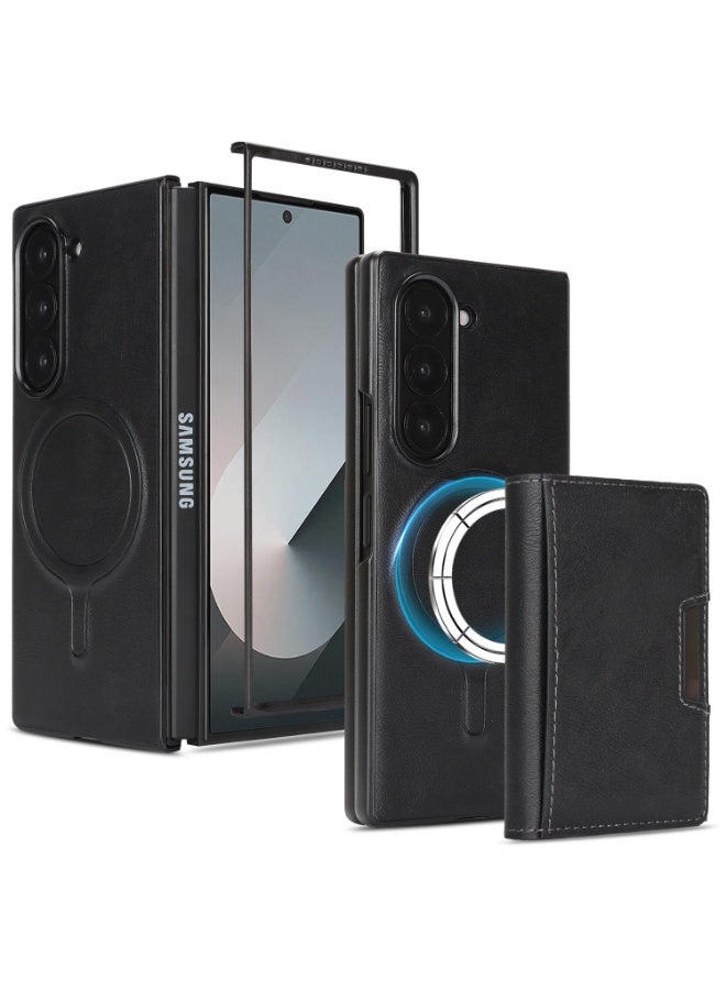 general Compatible Samsung Z Fold 7 2-in-1 Magnetic 3-Fold Card Holder Case with MagSafe Wireless Charging - All-in-One Protective Cover - Image 1