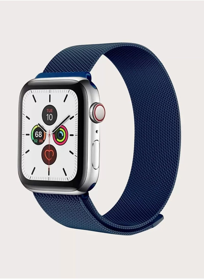 ROCKROSE Nylon Weave Apple Watch Band – 42/44mm – Blue  - Image 1