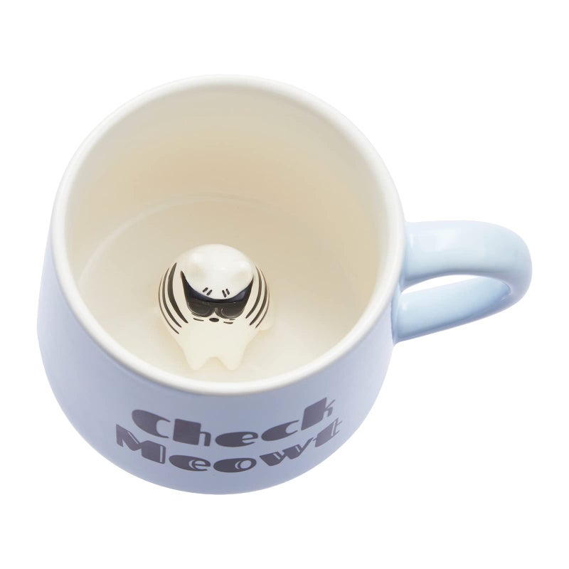 Kitten Ceramic Cup Hidden 3D Animal Inside Mug8 oz Cartoon Handmade Coffee Mug Lovely Mug for Christmas Birthday Valentines Day Gifts Surprise Gifts for Friends and Families Kitten 8oz