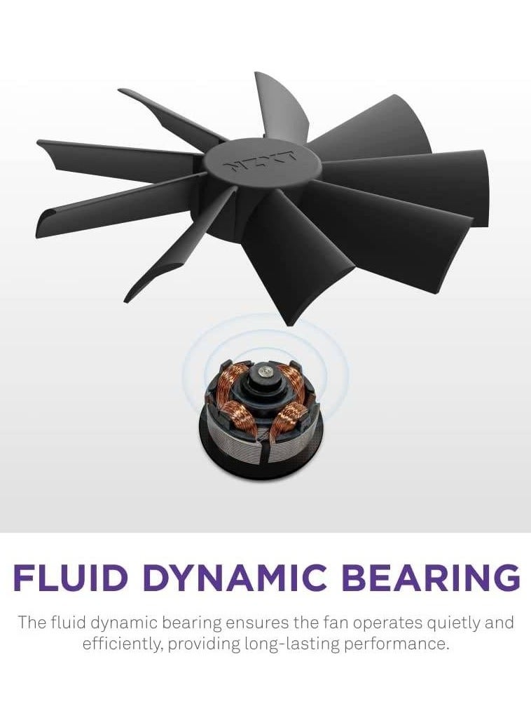 NZXT F120 RGB Duo Triple Pack, 3x 120mm Dual-Sided RGB PWM Fans, Fluid Dynamic Bearings, 500-1800 RPM, 48.6 CFM Airflow, 2.42 mm-H₂O Static Pressure, RGB Controller Included, USB & SATA Powered, Compatible with NZXT CAM Software, Black | RF-D12TF-B1 - Image 5