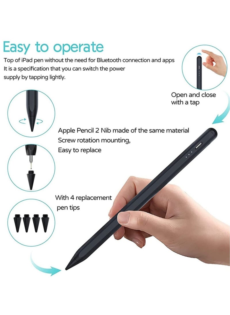 Stylus Pen for iPad 10th/9th/8th generation with Palm Rejection, Pencil for iPad Compatible with iPad Pro 11/iPad Pro 12.9/iPad 6th/7th/8th/9th/10th/iPad Mini 5th/6th/iPad Air 3rd/4th/5th