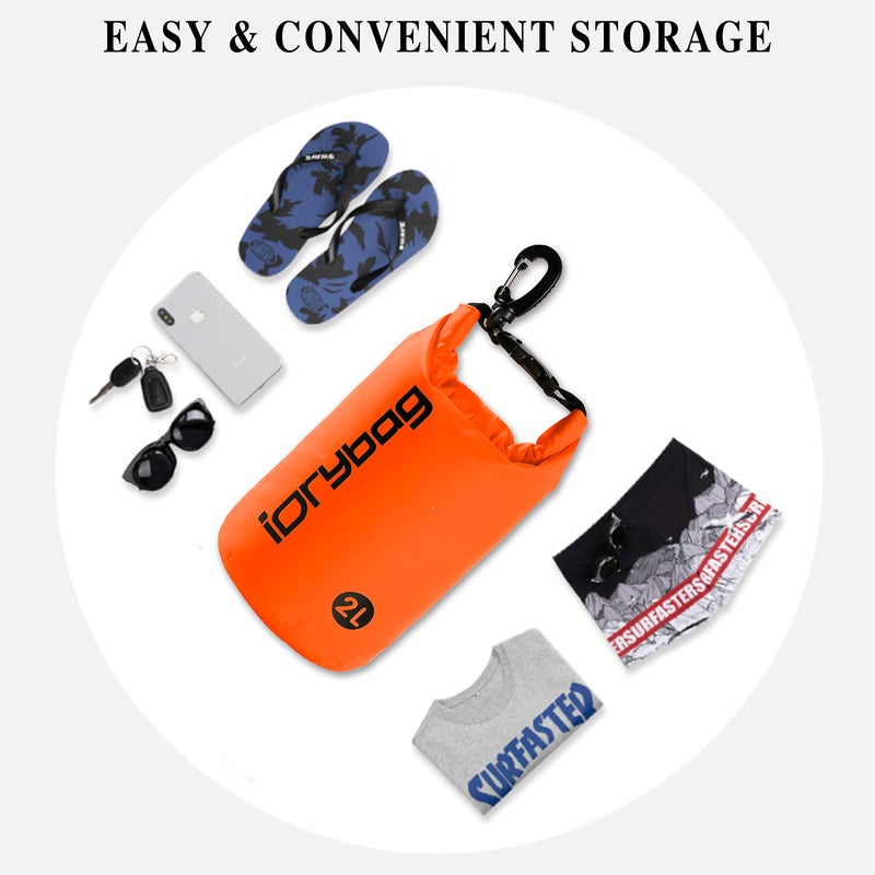 IDRYBAG Dry Bag for Kayaking Waterproof 2L/5L/10L/15L/20L, Small Dry Sack Waterproof Bag for Boating - Image 4