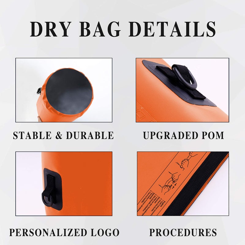 IDRYBAG Dry Bag for Kayaking Waterproof 2L/5L/10L/15L/20L, Small Dry Sack Waterproof Bag for Boating - Image 2