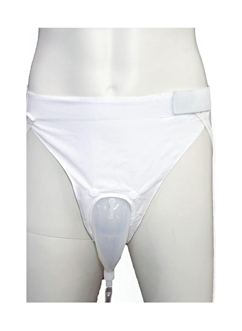 Aikanbo Urine Collection Bag，Portable Catheterization Bag，Reusable Portable Silicone Urinal with 2 Catheterization Bags (Elderly Male，White) - Image 1