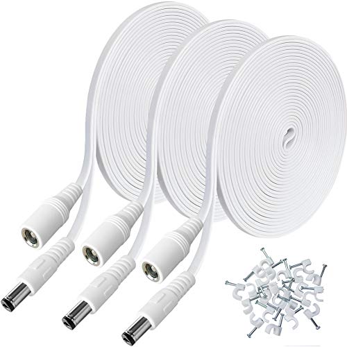 SIOCEN 3 Packs 20ft DC Power Extension Cable,5.5mm x 2.1mm 12v Extension Cord Security Camera Power Cable Male to Female for CCTV IP Indoor Camera Dvr Standalone LED Strip,Supply Adapter - Image 1