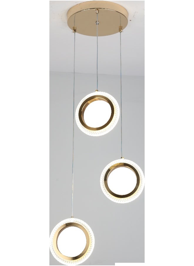 Hummer Three-ring gold pendant with 3 25-watt lights 