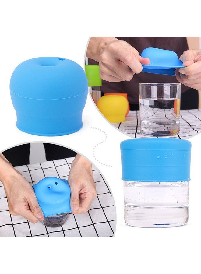 TOUGS Silicone Sippy Straw Cup Lids for Toddlers Babies (Pack of 5) - 5 Drinking Straws - Reusable, Spill-proof - Stretches to Cover Tumblers, Yeti Rambler, Mason Jars, Cups and Mugs - Image 3