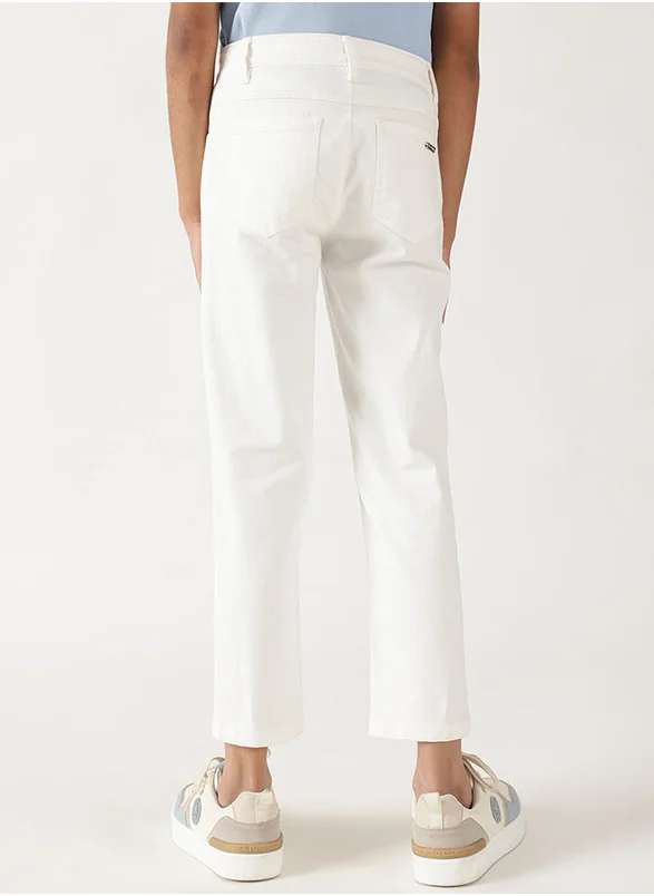 ون فرايدي One Friday Boys White Regular Fit Solid Trouser