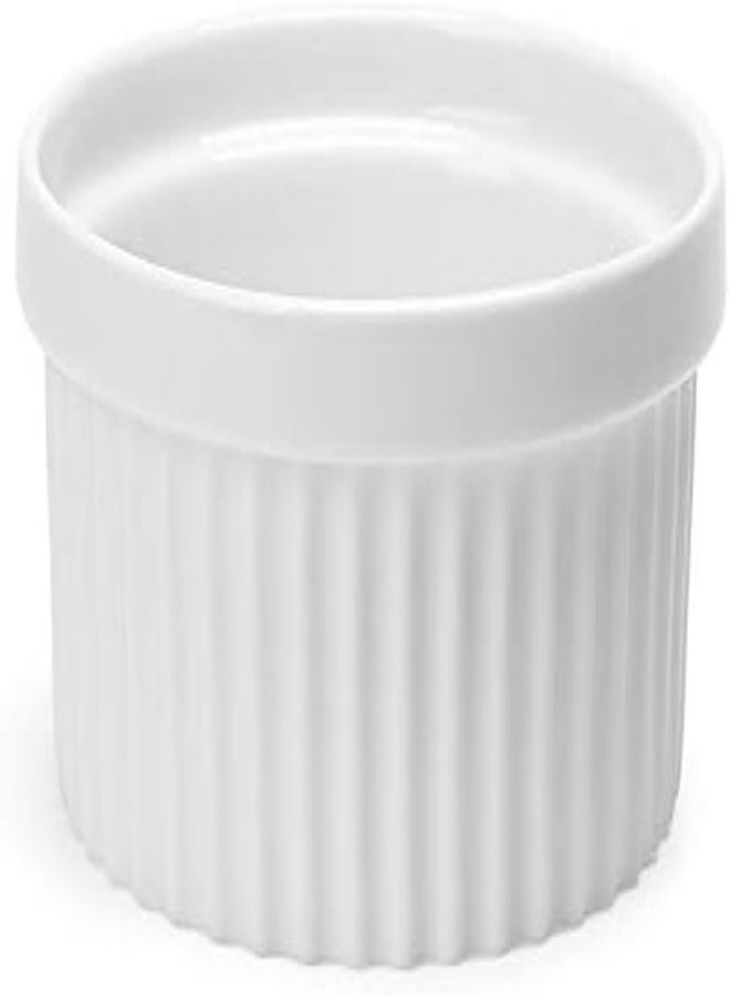 AKDC Sweese 503.000 Porcelain Ramekins For Baking - 12 Ounce Souffle Dish - Single, White - Image 1