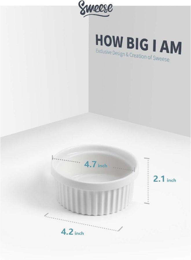 AKDC Sweese 503.000 Porcelain Ramekins For Baking - 12 Ounce Souffle Dish - Single, White - Image 4