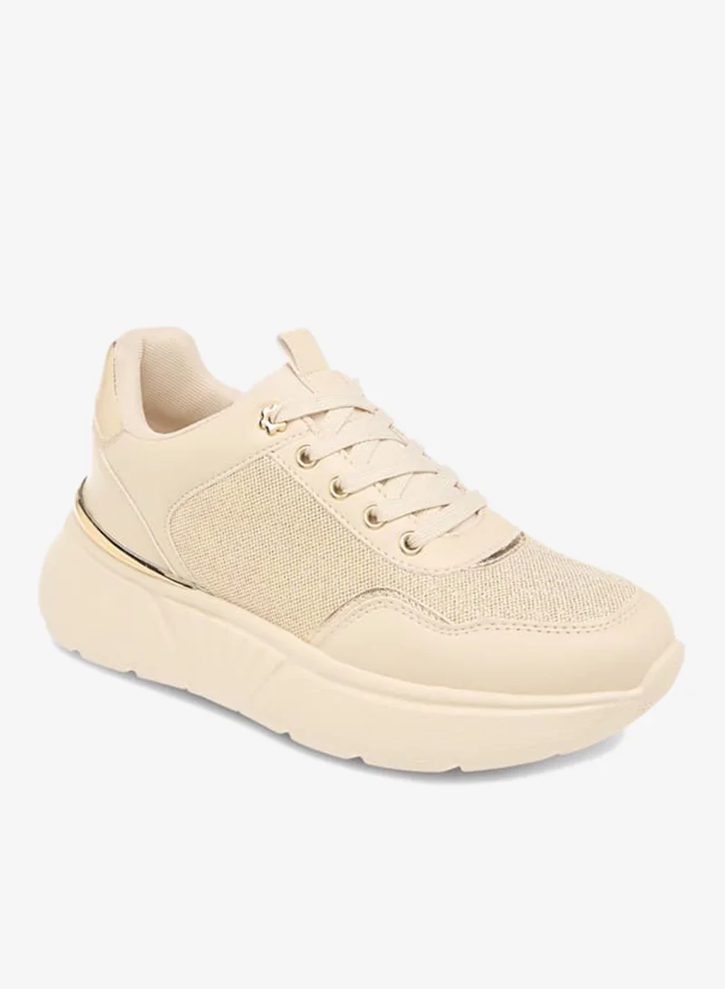 ميسي سنيكرز نسائي بتصميم بانل وتشوك سميك مع إغلاق برباط