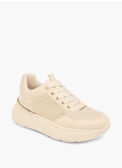 MISSY Women Missy Panelled Chunky Sneakers with Lace-Up Closure Ramadan Collection  - Image 2