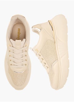 MISSY Women Missy Panelled Chunky Sneakers with Lace-Up Closure Ramadan Collection  - Image 1