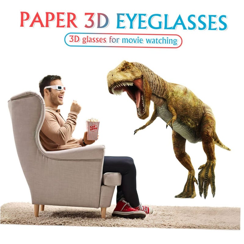 Anaglyph 3D Glasses Red 40 Pcs For Movies And Games - Image 3