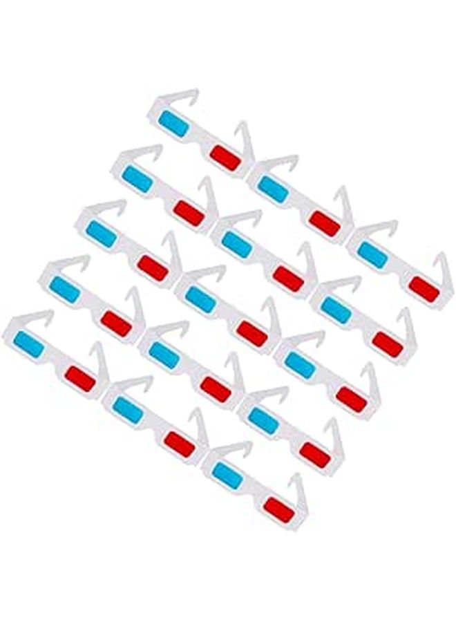 Anaglyph 3D Glasses Red 40 Pcs For Movies And Games - Image 1