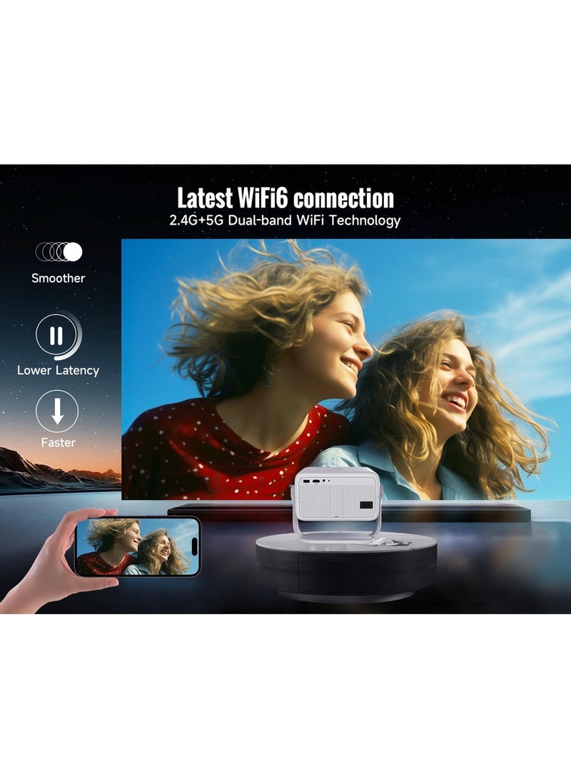 MAGCUBIC Smart Projector [Netflix Certified] Supports 4K, 1080P Projector with WIFI 6 Bluetooth 5.2, Upgraded Auto Focus and Auto Focus Correction with Voice Control and Design by Magcubic  - Image 5