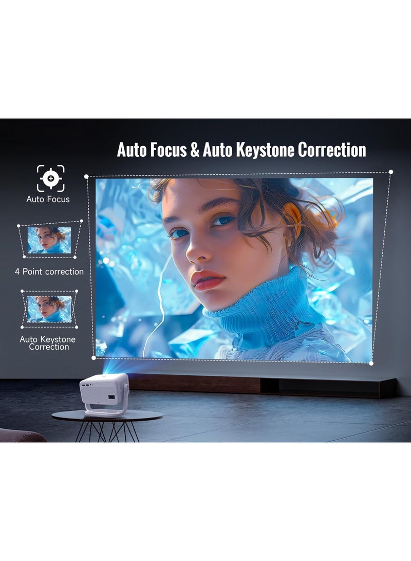 MAGCUBIC Smart Projector [Netflix Certified] Supports 4K, 1080P Projector with WIFI 6 Bluetooth 5.2, Upgraded Auto Focus and Auto Focus Correction with Voice Control and Design by Magcubic  - Image 4