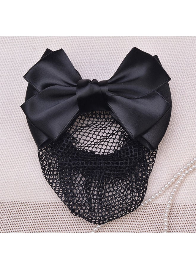 Depend Bowknot Hair Clip Hairnet, Women Hair Clip Hairnet, Hair Nets for Women, Hair Bun Cover Barrettes, Bun Net for Nurse Bank Worker Air Hostess Professional Hair Bun Cover 2 PCS  - Image 2