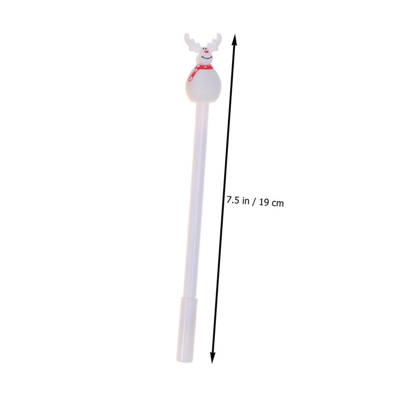 Christmas Cartoon Santa Elk Snowman Ballpoint Pens 8 Pack Student Stationery Gift Set - Image 4