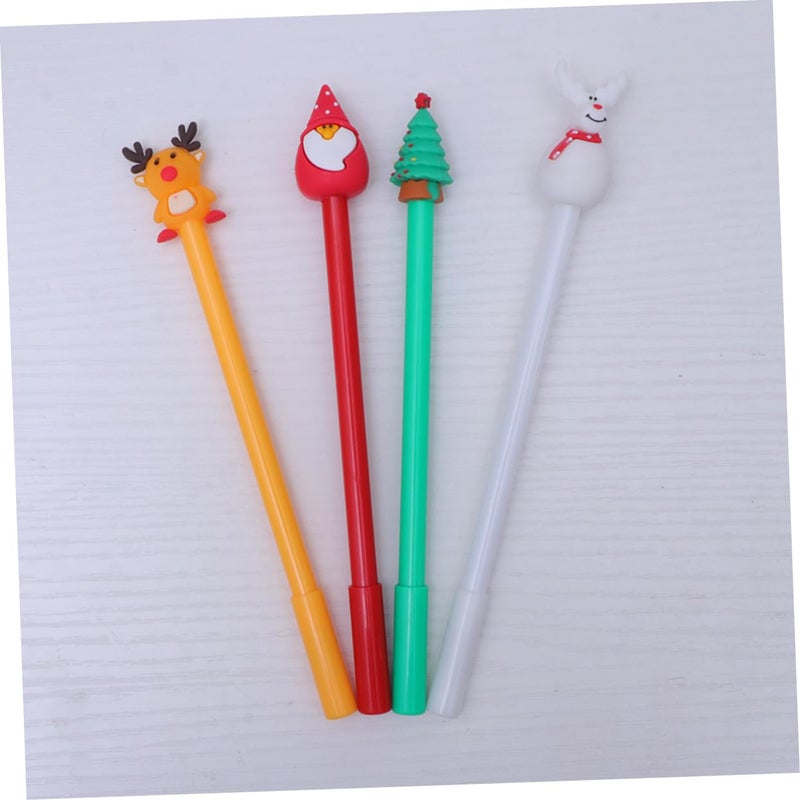 Christmas Cartoon Santa Elk Snowman Ballpoint Pens 8 Pack Student Stationery Gift Set - Image 3