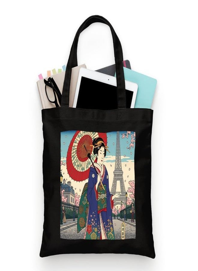 PrintingZone Canvas Tote Bag for Women with Zip and Inner Pocket for Shopping, Office, Travel and Daily Use(BTB-74)(BTB-74) - Image 1