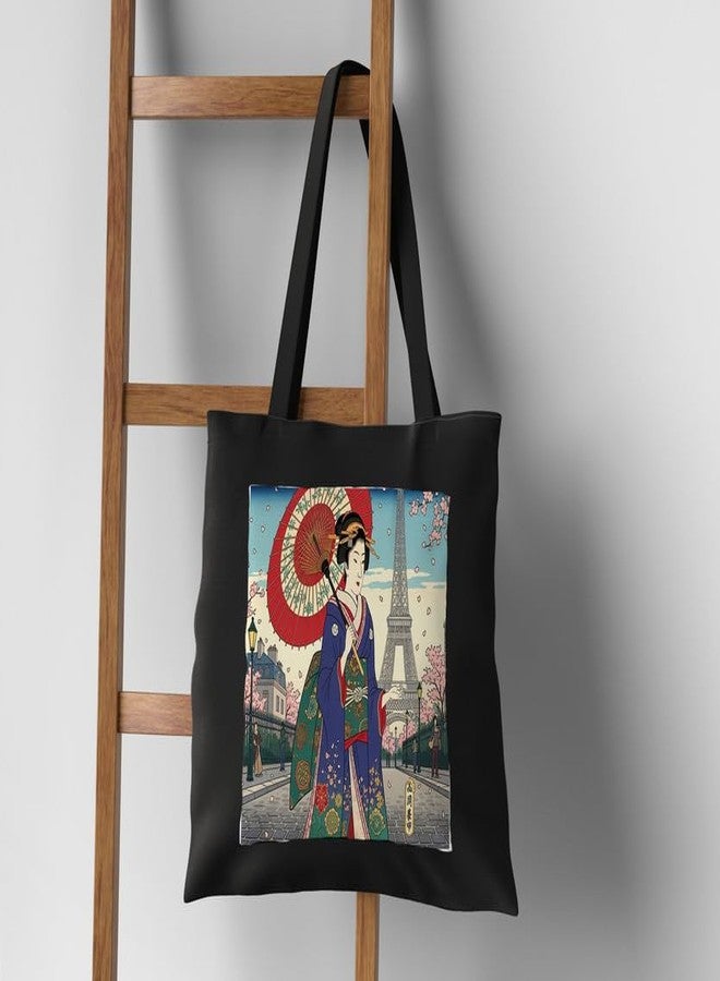 PrintingZone Canvas Tote Bag for Women with Zip and Inner Pocket for Shopping, Office, Travel and Daily Use(BTB-74)(BTB-74) - Image 4