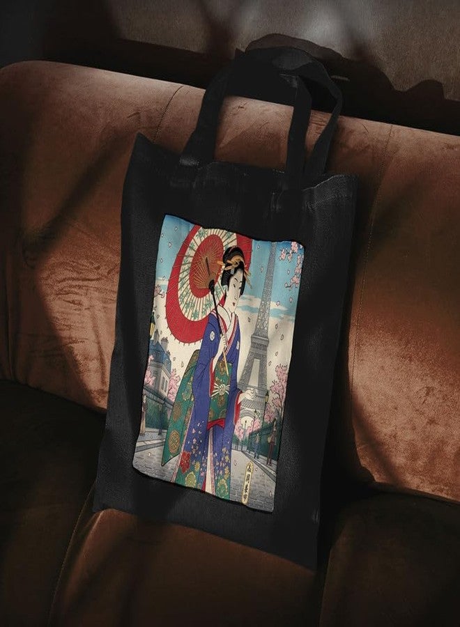 PrintingZone Canvas Tote Bag for Women with Zip and Inner Pocket for Shopping, Office, Travel and Daily Use(BTB-74)(BTB-74) - Image 3