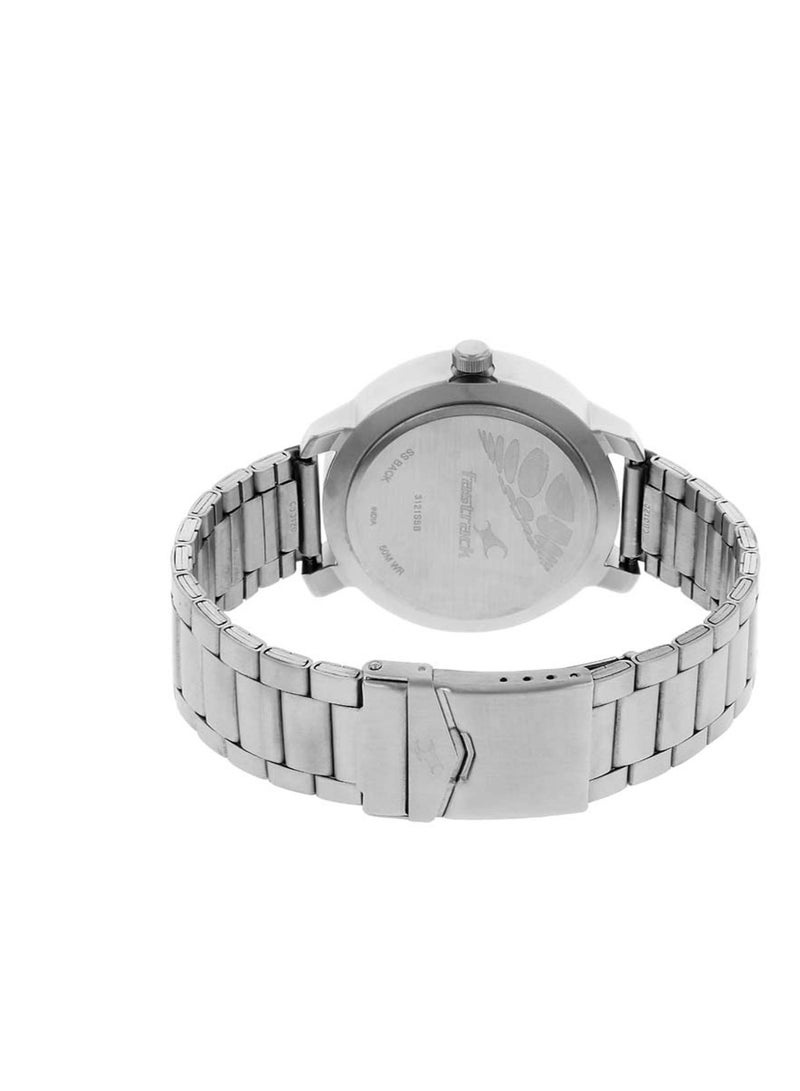 fastrack Fastrack Quartz Analog White Dial Stainless Steel Strap Watch for Guys - Image 4