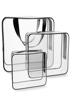 AMYTIS GARDEN 3-Piece Cosmetic Bag Clear/Black  - Image 1