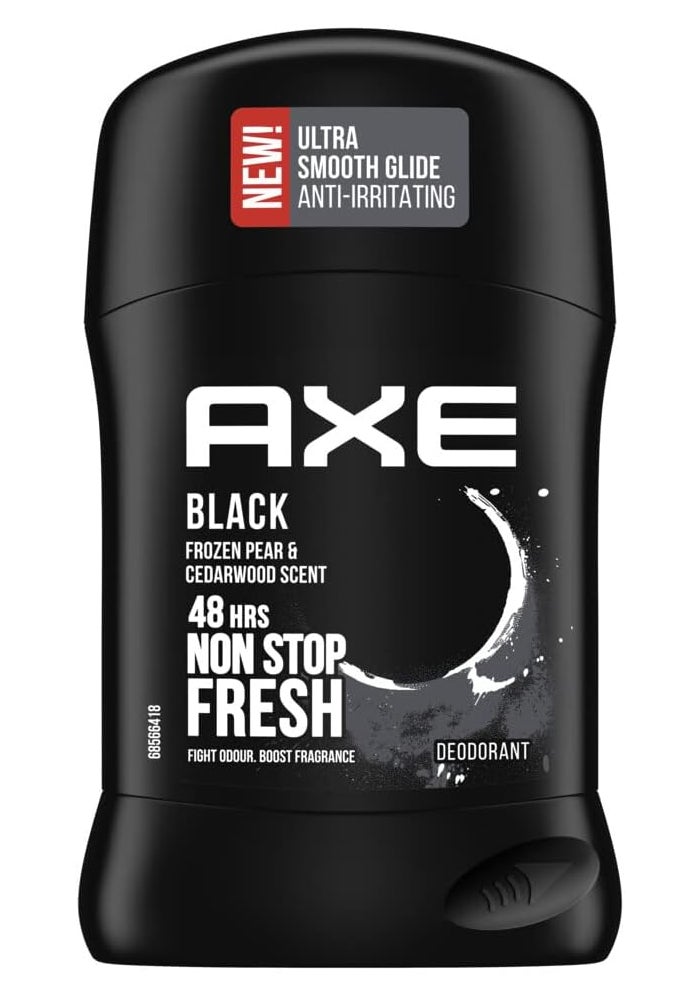 AXE Black Antiperspirant Deodorant Stick for Men, 50ml - Long Lasting Odour Protection - Image 1
